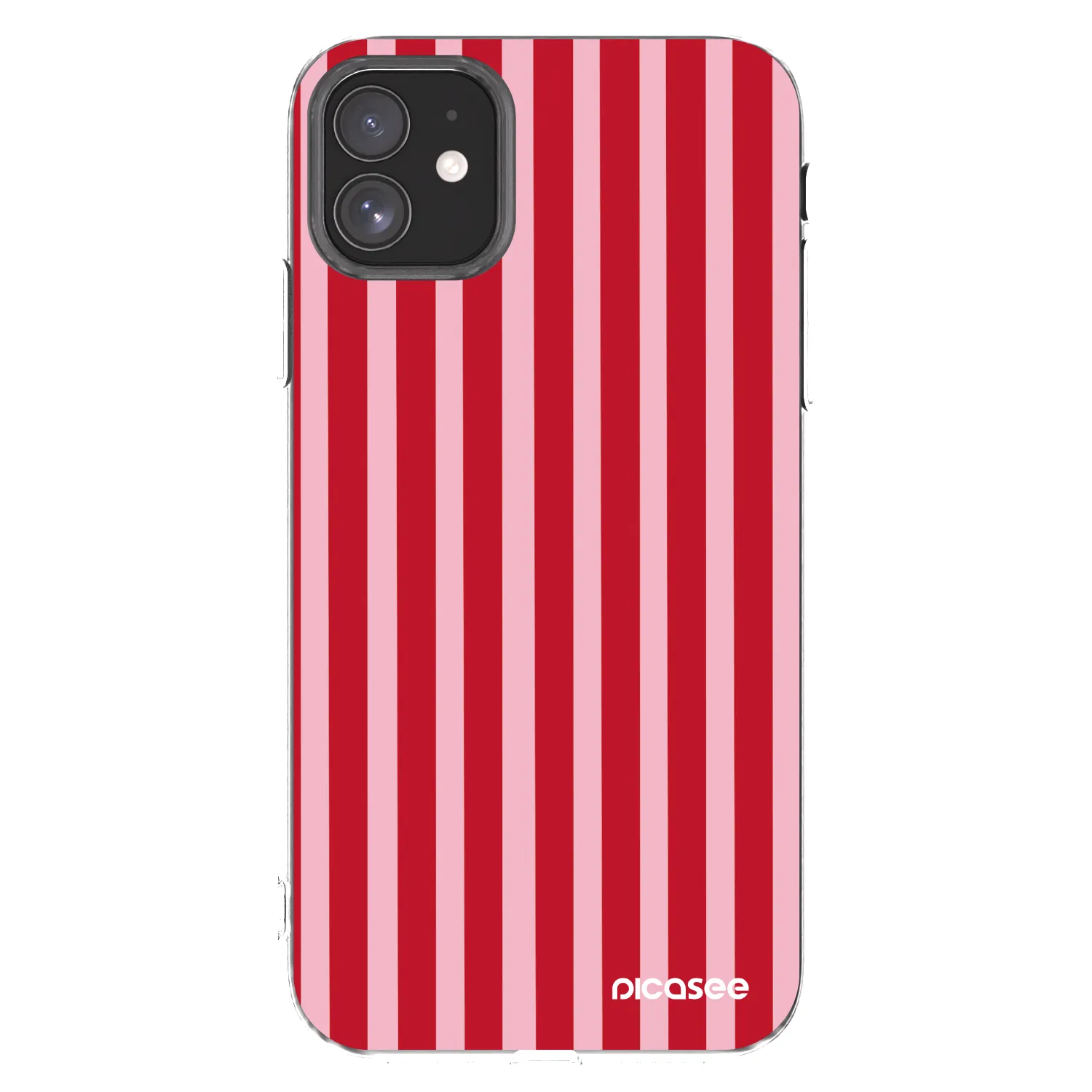 Picasee Apple iPhone 11 Hülle - Transparentes Silikon - Lines red