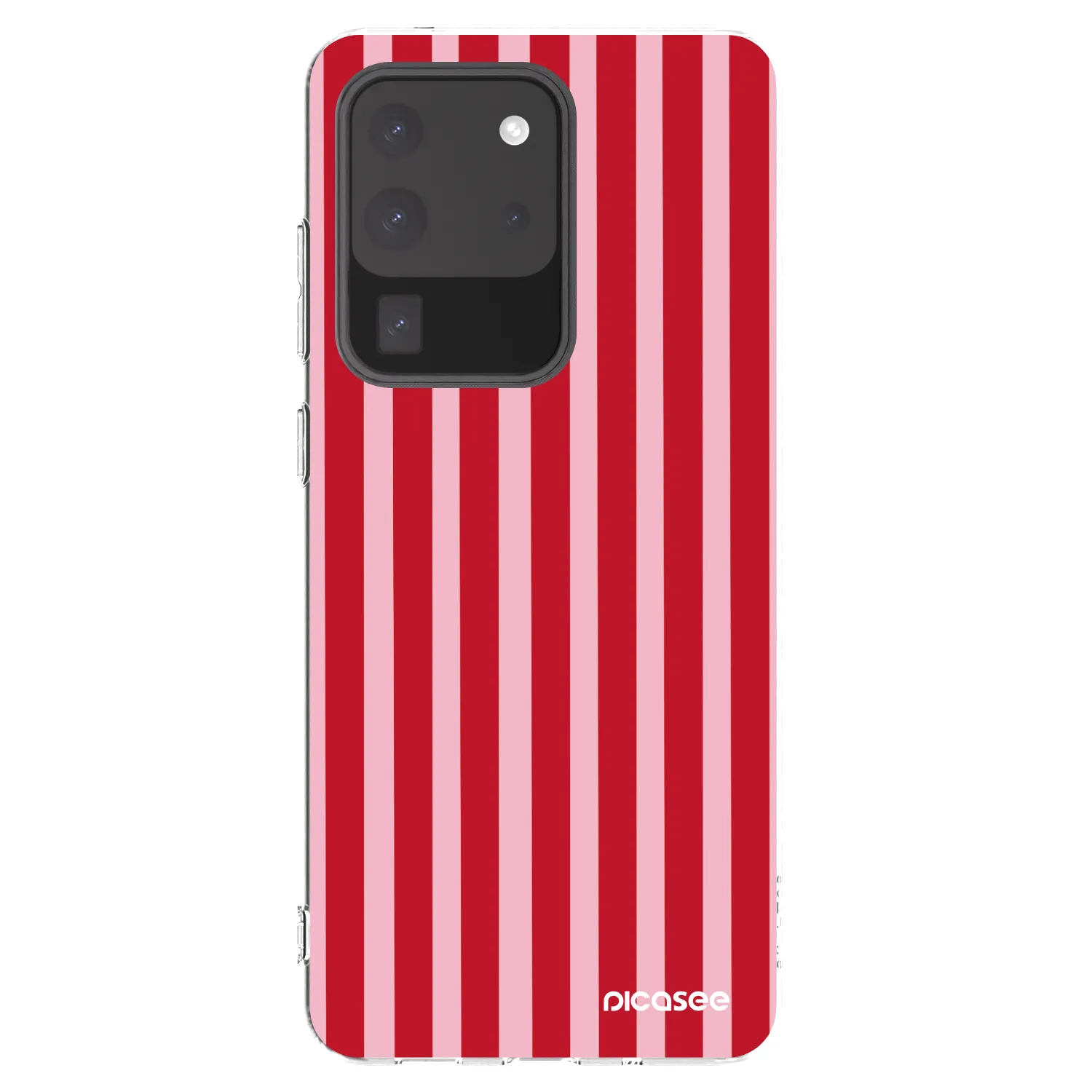 Picasee Samsung Galaxy S20 Ultra 5G G988F Hülle - Transparentes Silikon - Lines red