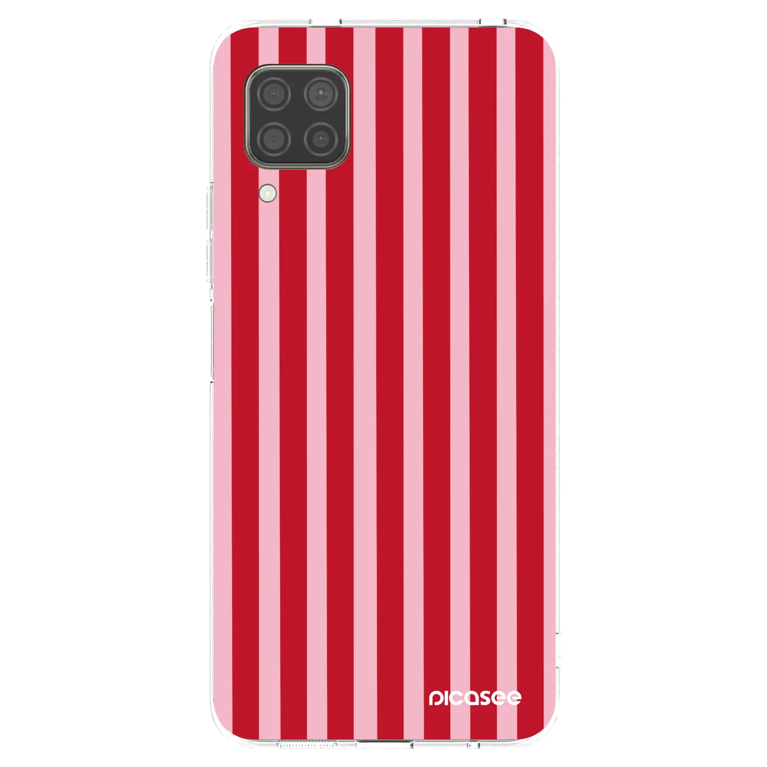 Picasee Huawei P40 Lite Hülle - Transparentes Silikon - Lines red