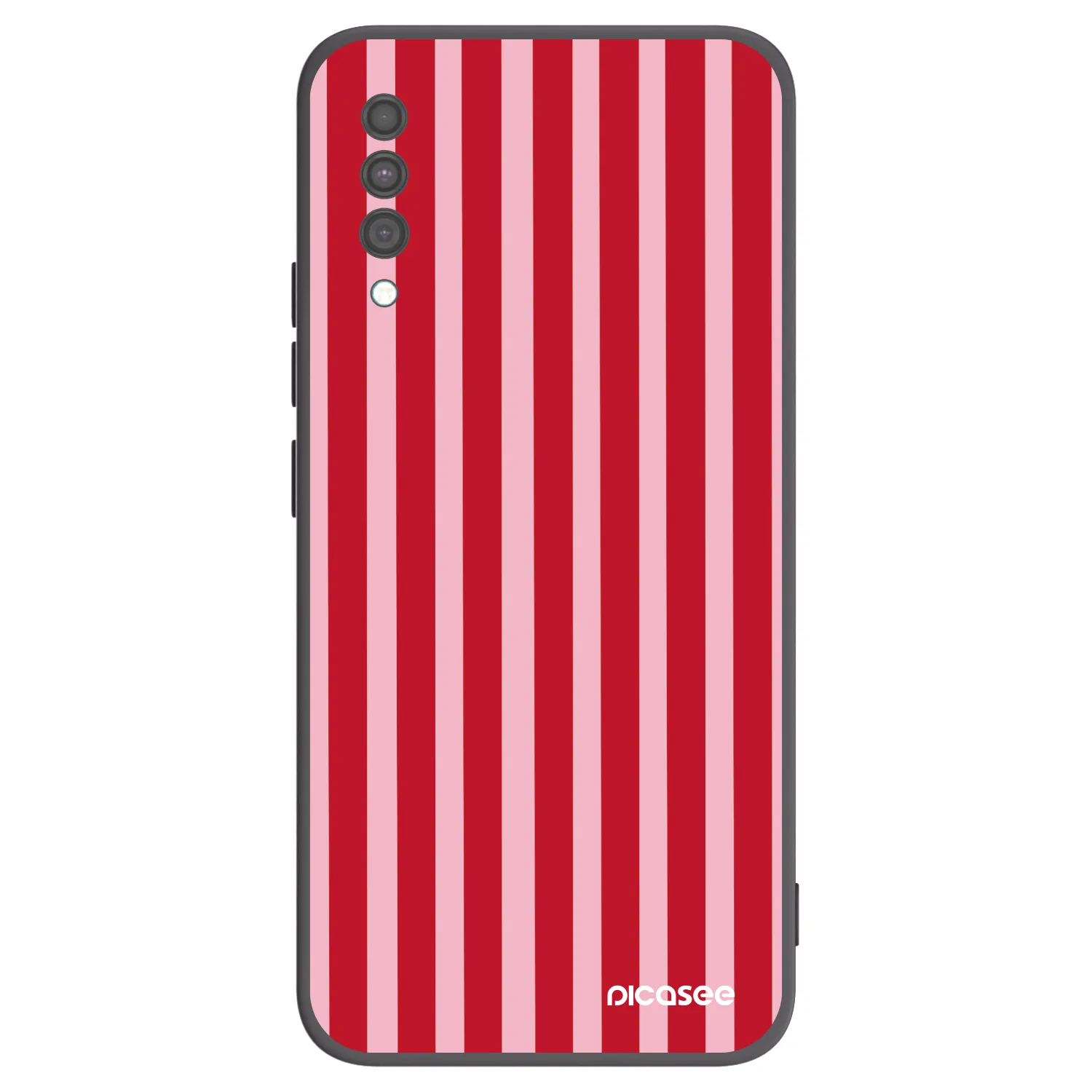 Picasee Samsung Galaxy A30s A307F Hülle - Schwarzes Silikon - Lines red