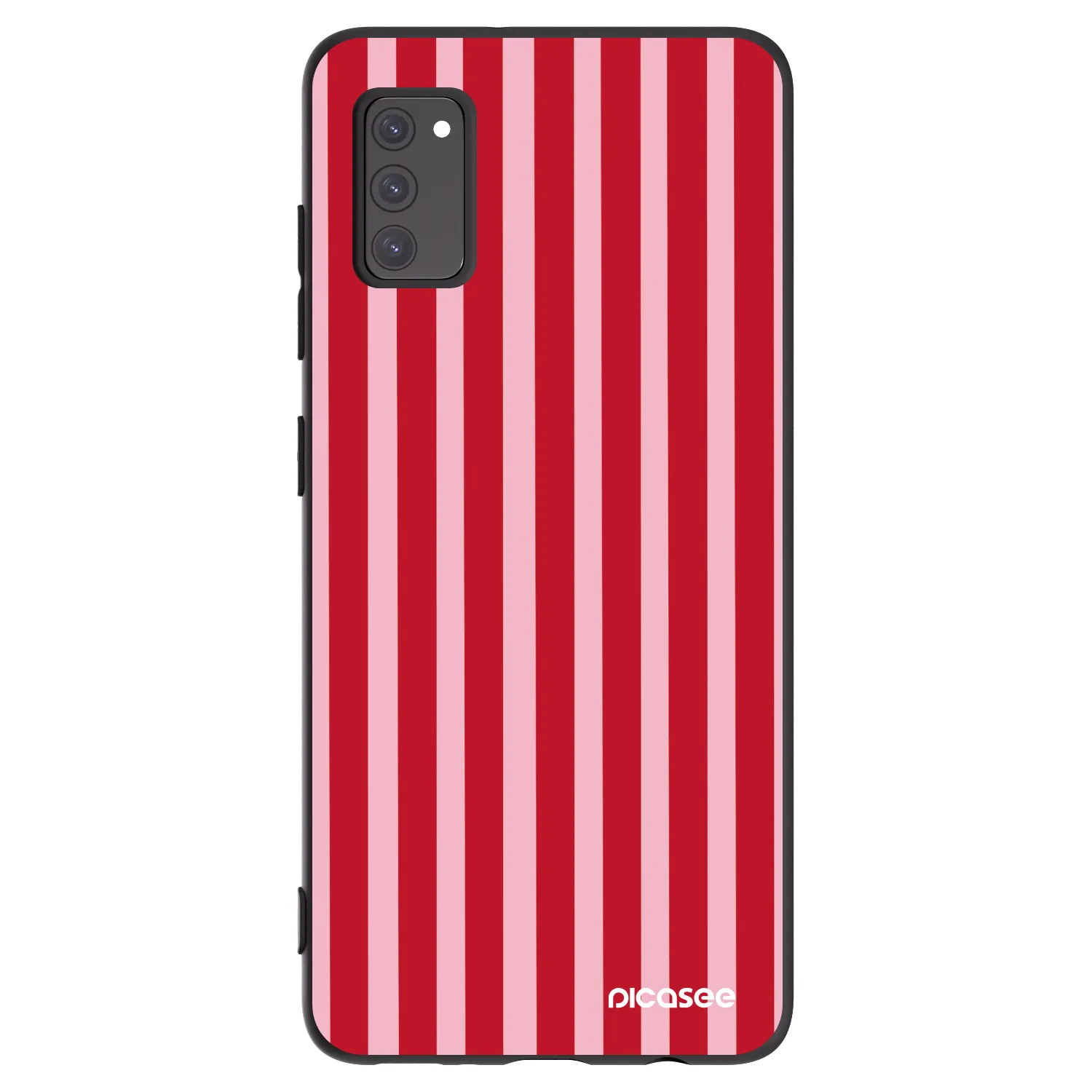 Picasee Samsung Galaxy A41 A415F Hülle - Schwarzes Silikon - Lines red