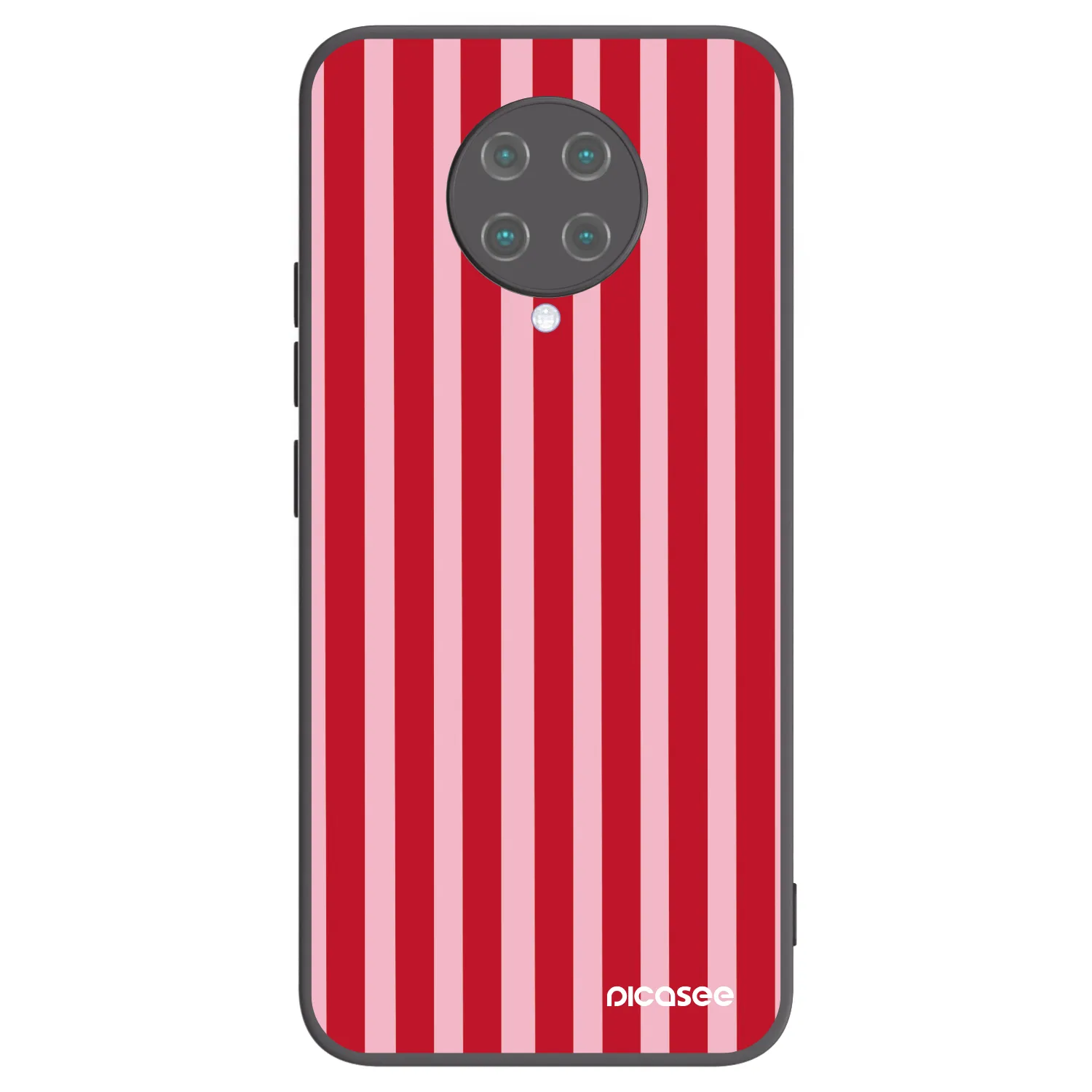 Picasee Xiaomi Poco F2 Pro Hülle - Schwarzes Silikon - Lines red