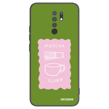 Picasee Xiaomi Redmi 9 Hülle - Schwarzes Silikon - Matcha club