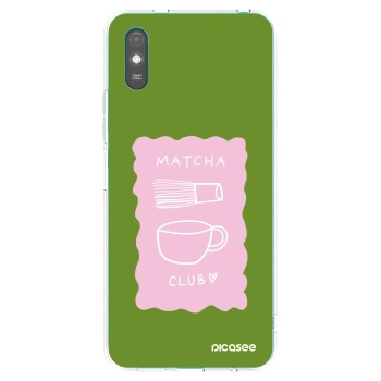 Picasee Xiaomi Redmi 9A Hülle - Transparentes Silikon - Matcha club