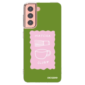 Picasee Samsung Galaxy S21 5G G991B Hülle - Transparentes Silikon - Matcha club