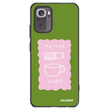 Picasee Xiaomi Redmi Note 10 Hülle - Schwarzes Silikon - Matcha club