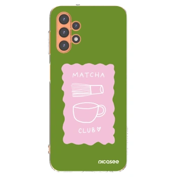 Picasee Samsung Galaxy A13 4G A135 Hülle - Transparentes Silikon - Matcha club