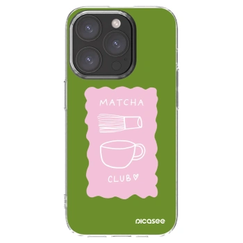 Picasee Apple iPhone 15 Pro Hülle - Transparentes Silikon - Matcha club