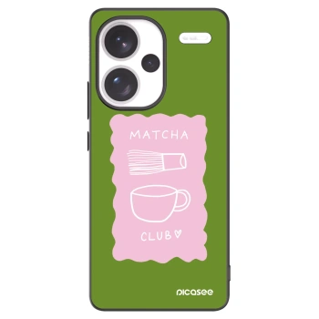 Picasee Xiaomi Redmi Note 13 Pro+ 5G Hülle - Schwarzes Silikon - Matcha club
