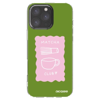 Picasee Apple iPhone 16 Pro Max Hülle - Transparentes Silikon - Matcha club