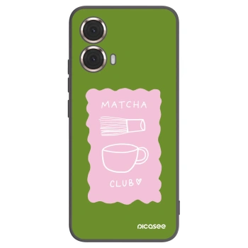 Picasee Motorola Moto G85 Hülle - Schwarzes Silikon - Matcha club