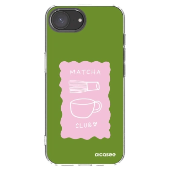 Picasee Apple iPhone 16e Hülle - Transparentes Silikon - Matcha club