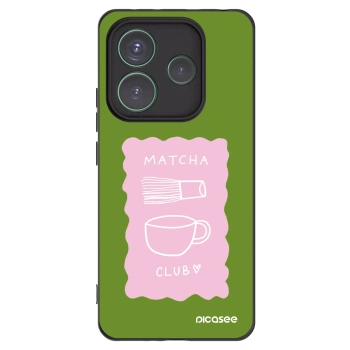 Picasee Xiaomi Redmi Note 14 5G Hülle - Schwarzes Silikon - Matcha club