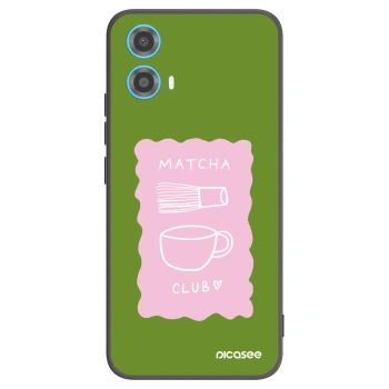 Picasee Motorola Moto G34 5G Hülle - Schwarzes Silikon - Matcha club