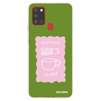 Picasee Samsung Galaxy A21s Hülle - Transparentes Silikon - Matcha club