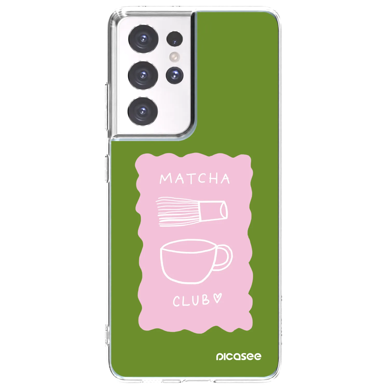 Picasee Samsung Galaxy S21 Ultra 5G G998B Hülle - Transparentes Silikon - Matcha club