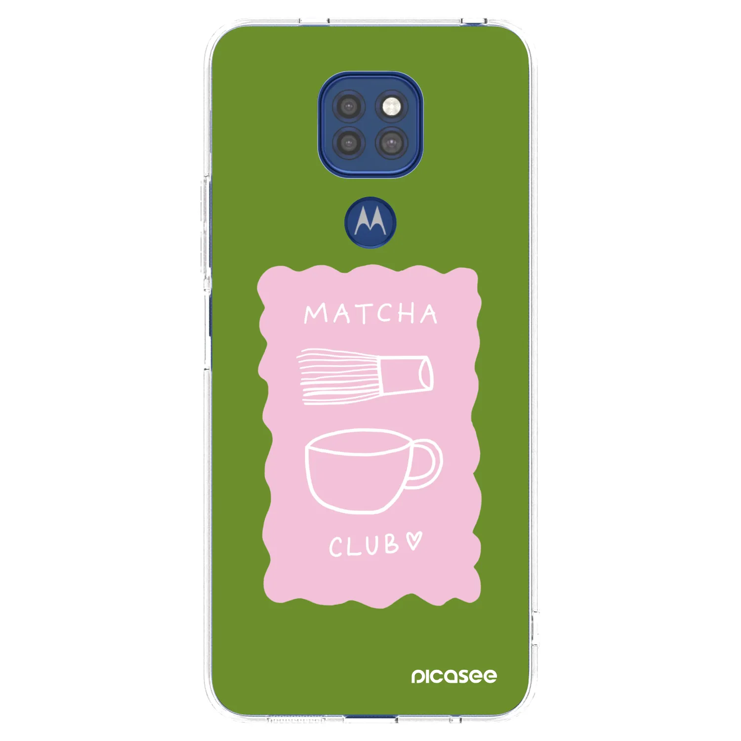 Picasee Motorola Moto G9 Play Hülle - Transparentes Silikon - Matcha club