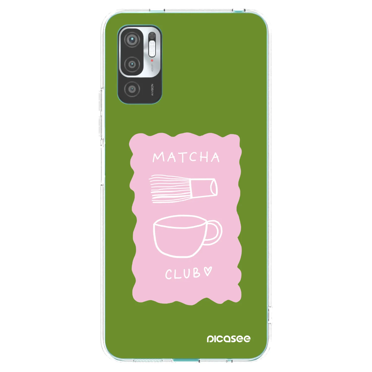 Picasee Xiaomi Redmi Note 10 5G Hülle - Transparentes Silikon - Matcha club