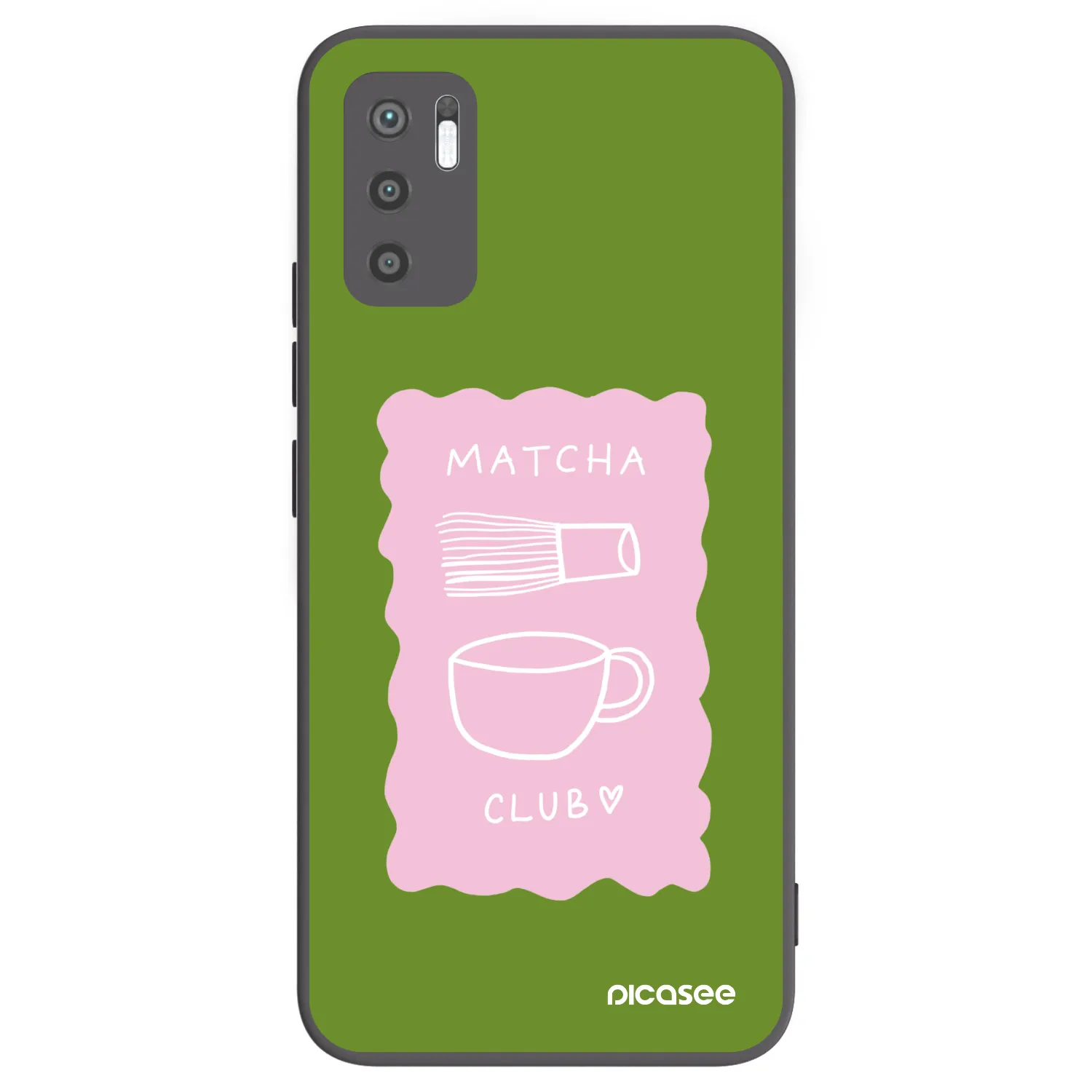 Picasee Xiaomi Redmi Note 10 5G Hülle - Schwarzes Silikon - Matcha club