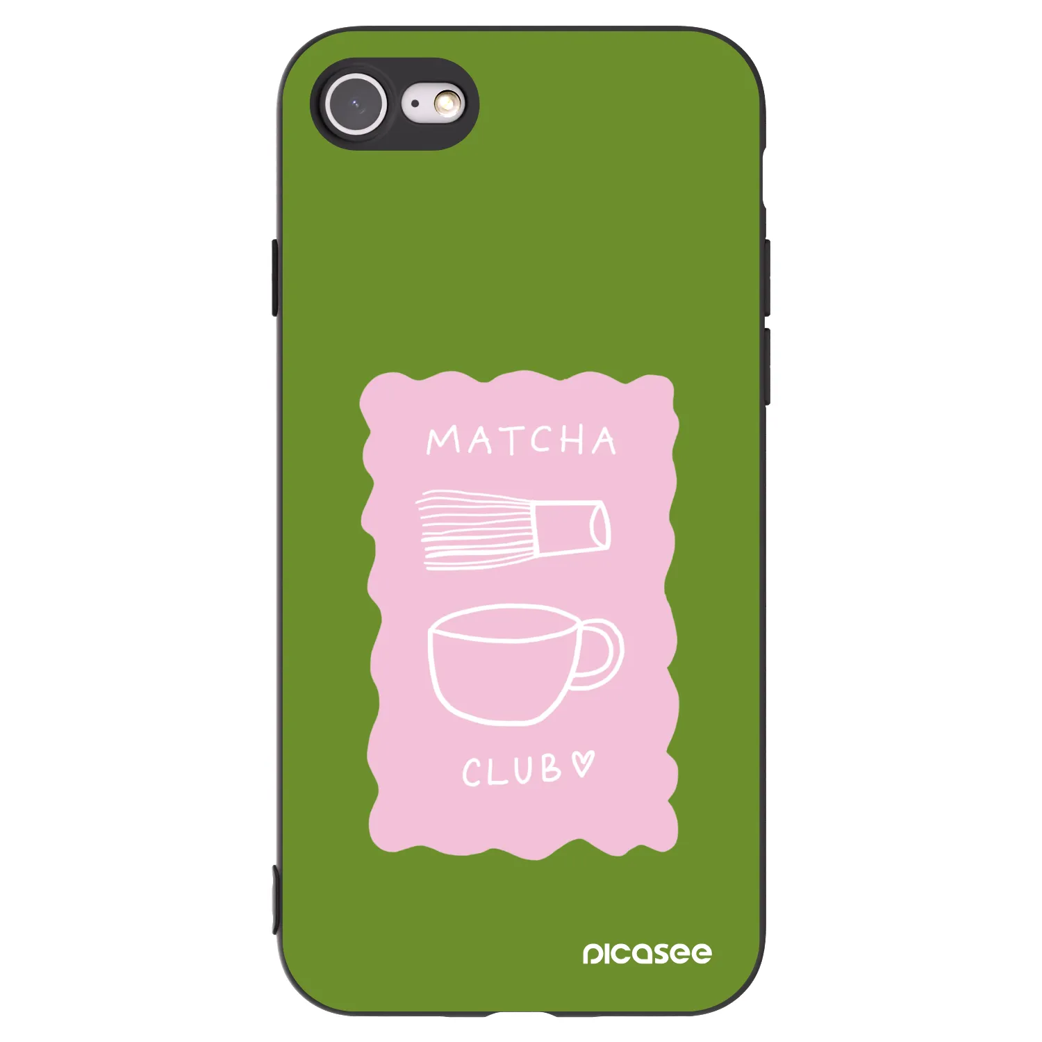 Picasee Apple iPhone SE 2022 Hülle - Schwarzes Silikon - Matcha club
