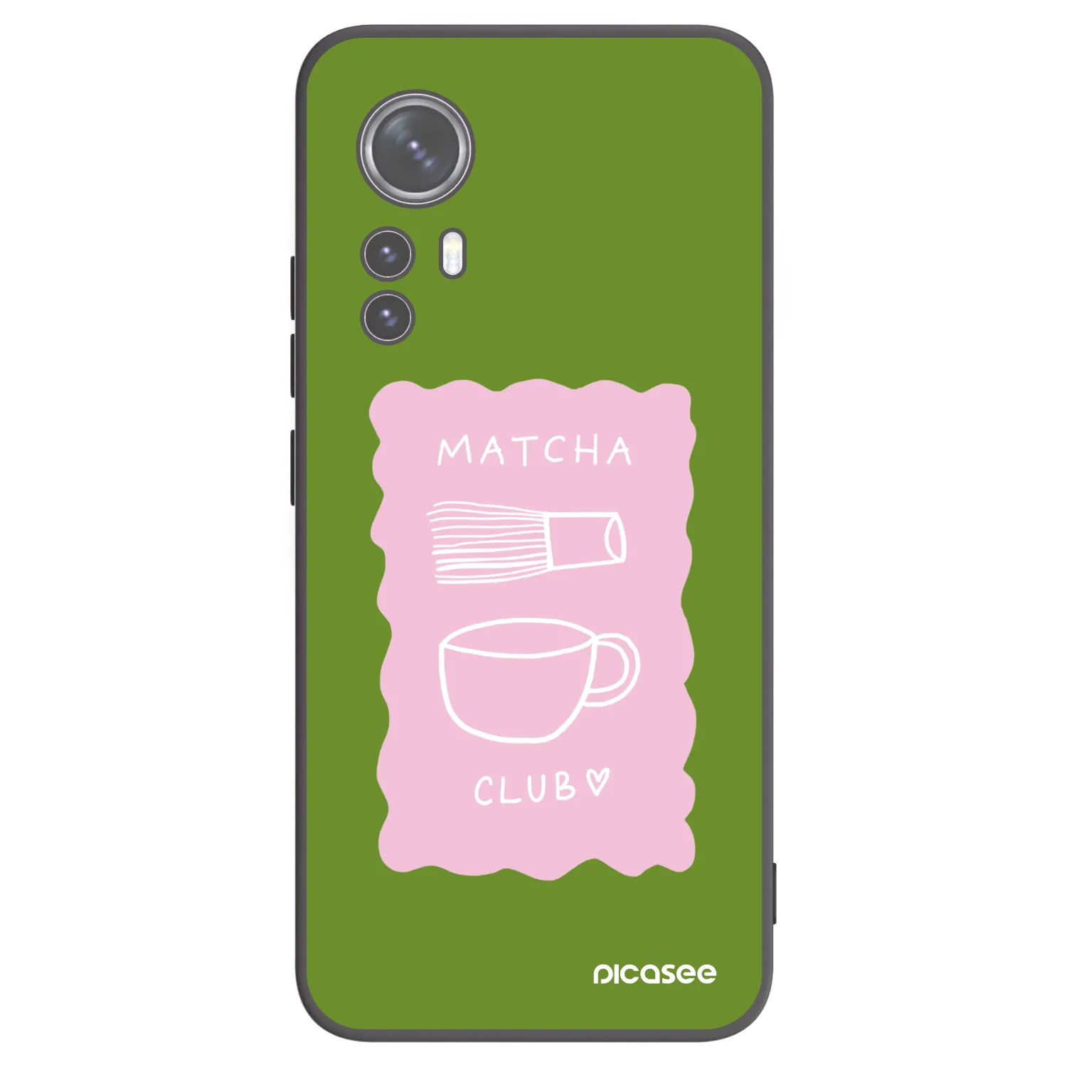 Picasee Xiaomi 12 Hülle - Schwarzes Silikon - Matcha club