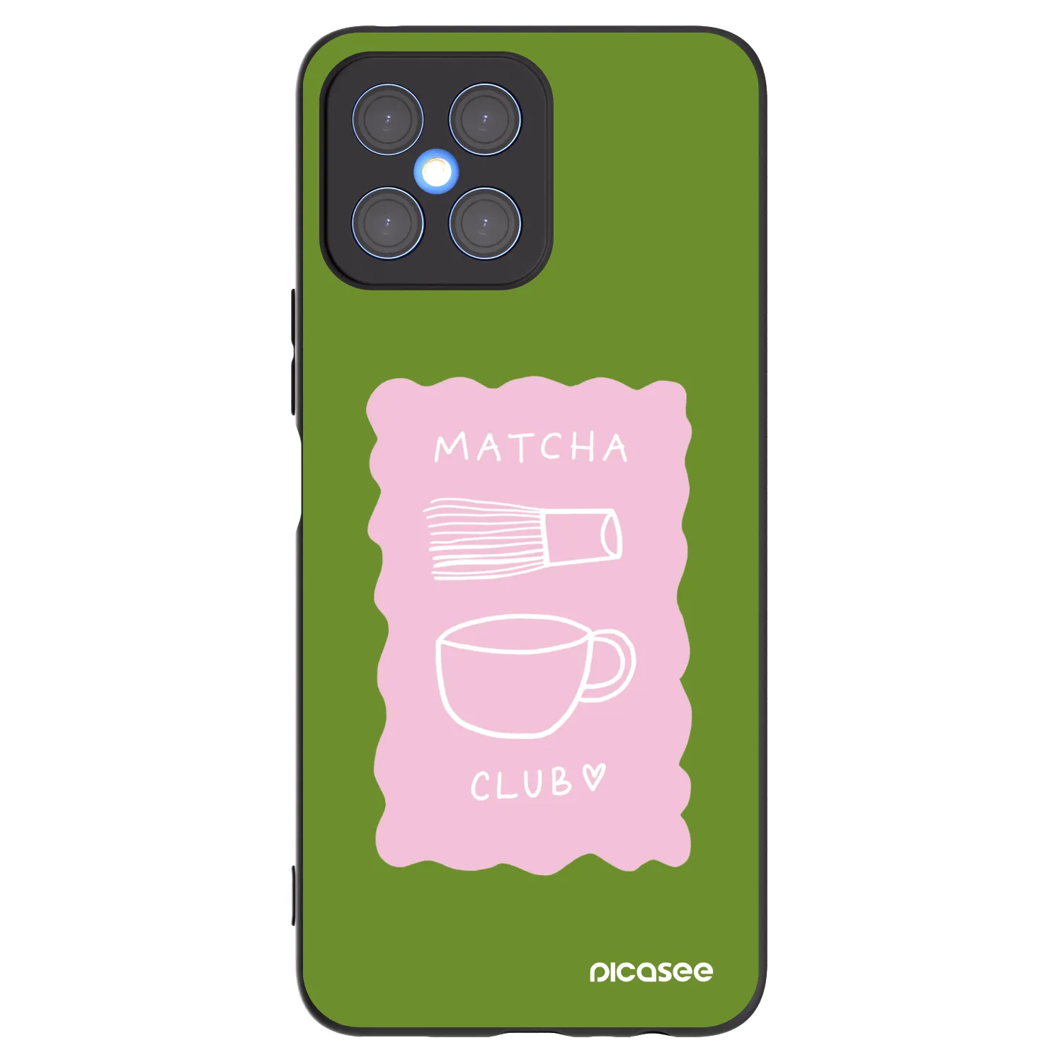 Picasee Honor X8 4G Hülle - Schwarzes Silikon - Matcha club