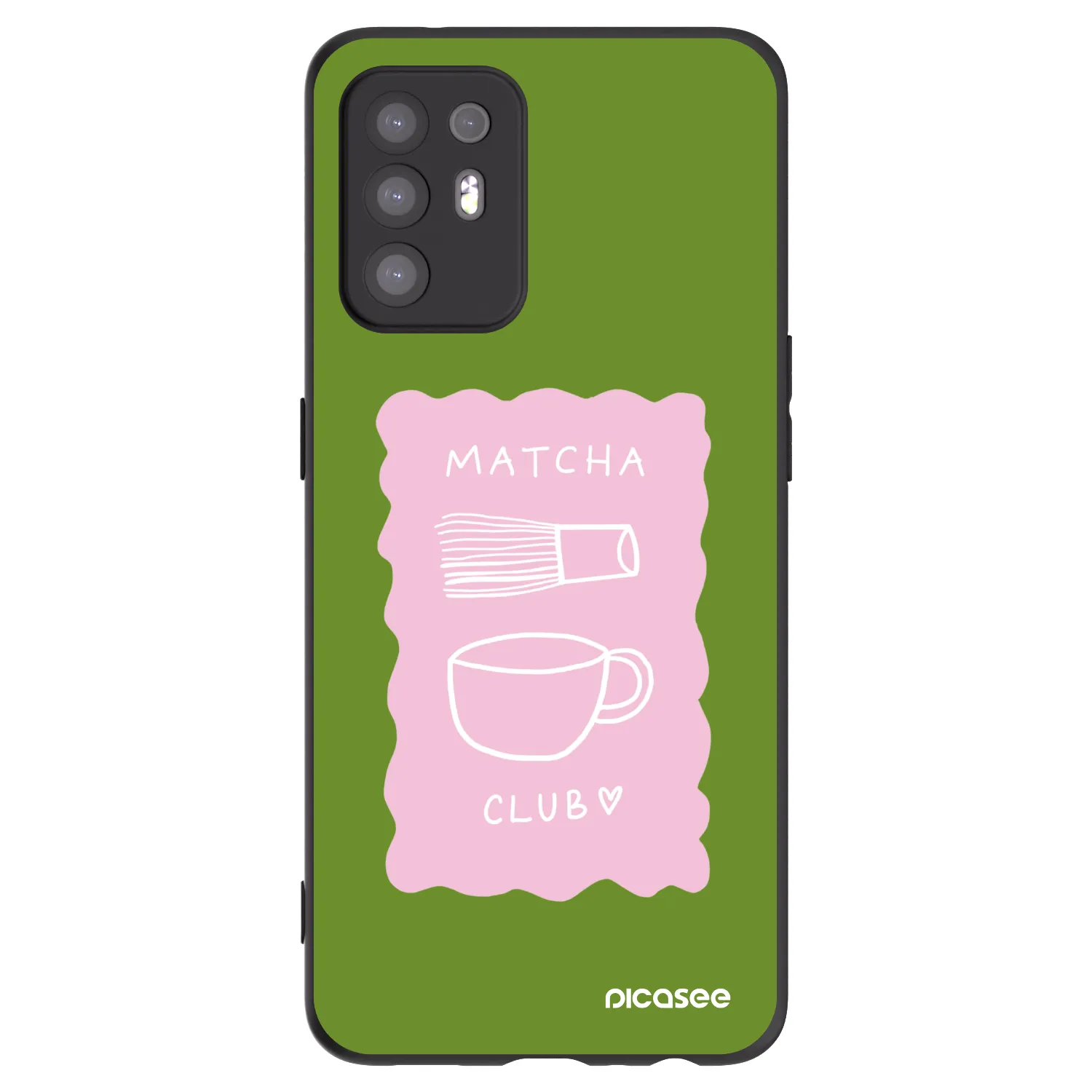 Picasee OPPO A94 5G Hülle - Schwarzes Silikon - Matcha club