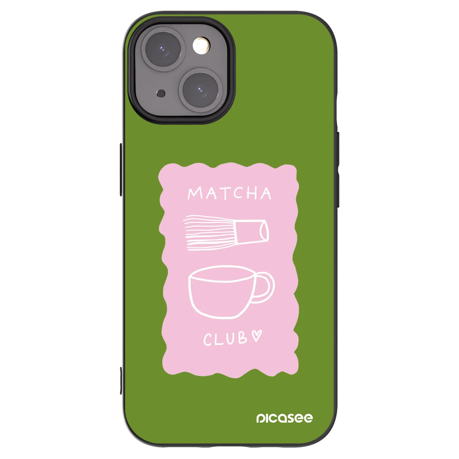 Picasee Apple iPhone 15 Hülle - Schwarzes Silikon - Matcha club