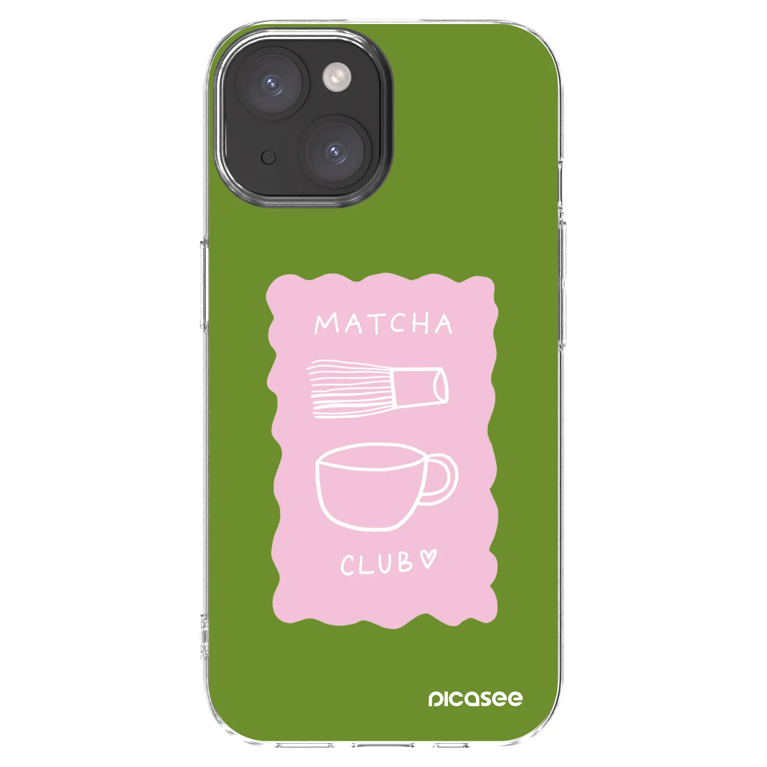 Picasee Apple iPhone 15 Hülle - Transparentes Silikon - Matcha club