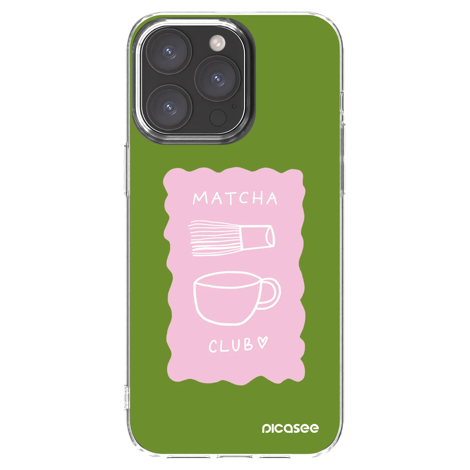 Picasee Apple iPhone 15 Pro Max Hülle - Transparentes Silikon - Matcha club