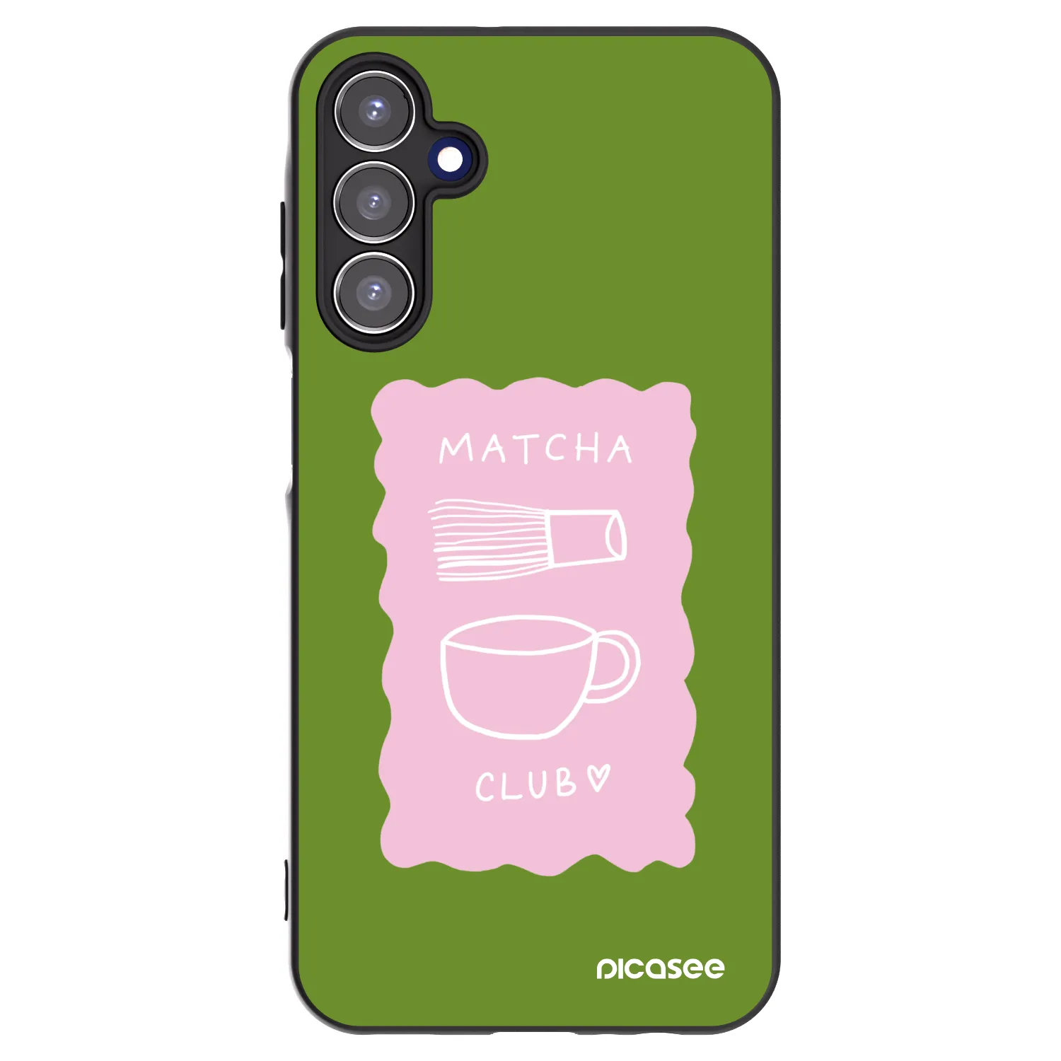 Picasee Samsung Galaxy A15 A155F 4G Hülle - Schwarzes Silikon - Matcha club