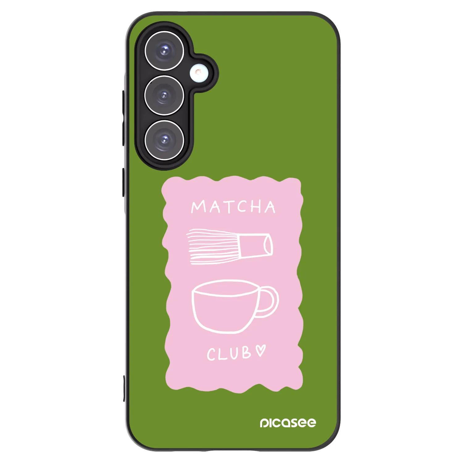 Picasee Samsung Galaxy A55 5G A556B Hülle - Schwarzes Silikon - Matcha club
