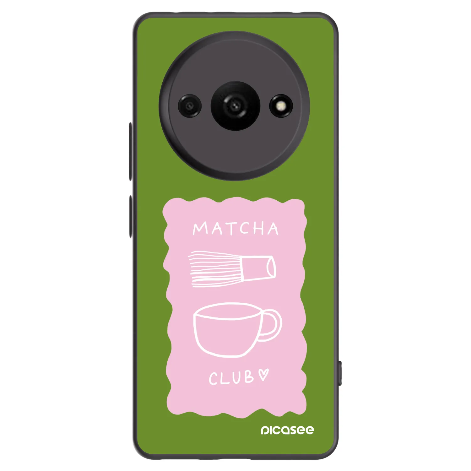 Picasee Xiaomi Redmi A3 Hülle - Schwarzes Silikon - Matcha club