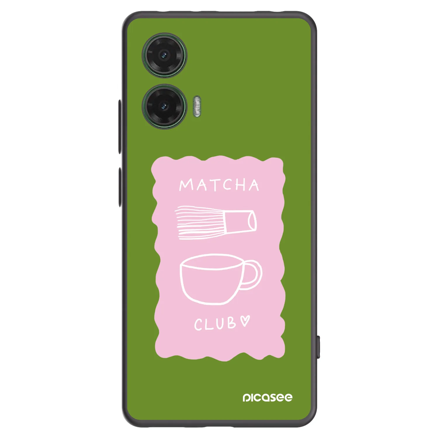Picasee Motorola Moto G35 5G Hülle - Schwarzes Silikon - Matcha club