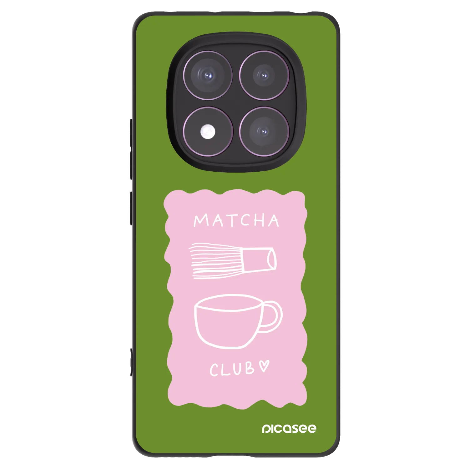 Picasee Xiaomi Redmi Note 14 Pro 4G Hülle - Schwarzes Silikon - Matcha club