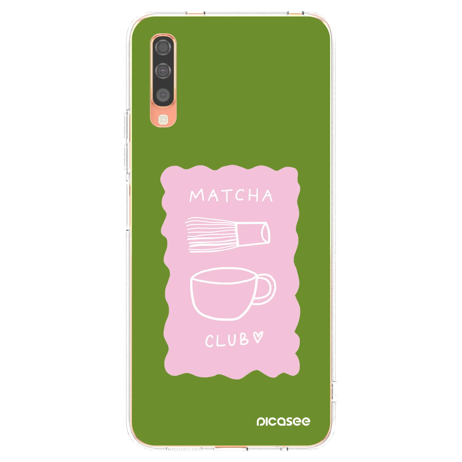 Picasee Samsung Galaxy A70 A705F Hülle - Transparentes Silikon - Matcha club