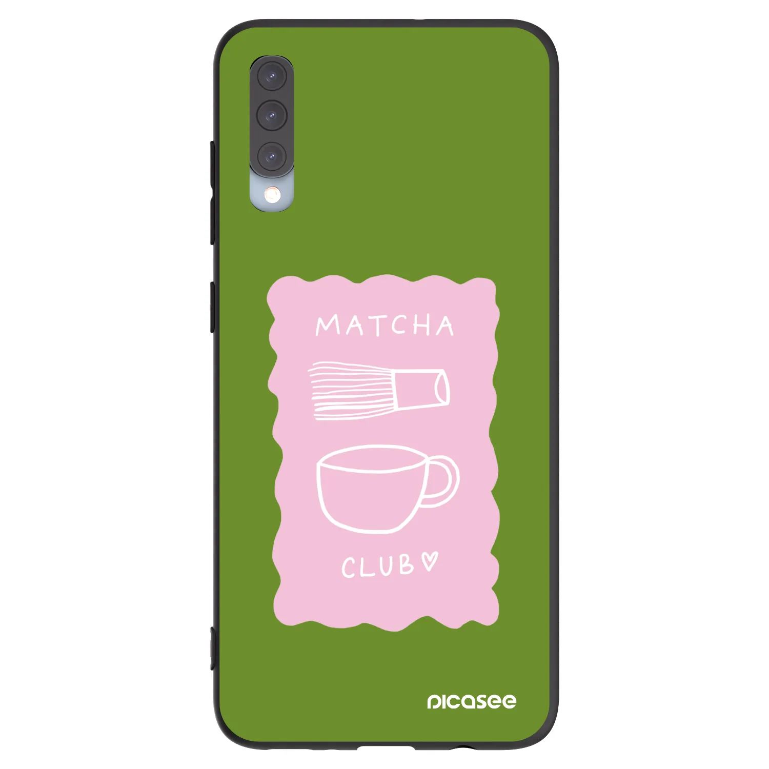 Picasee Samsung Galaxy A70 A705F Hülle - Schwarzes Silikon - Matcha club