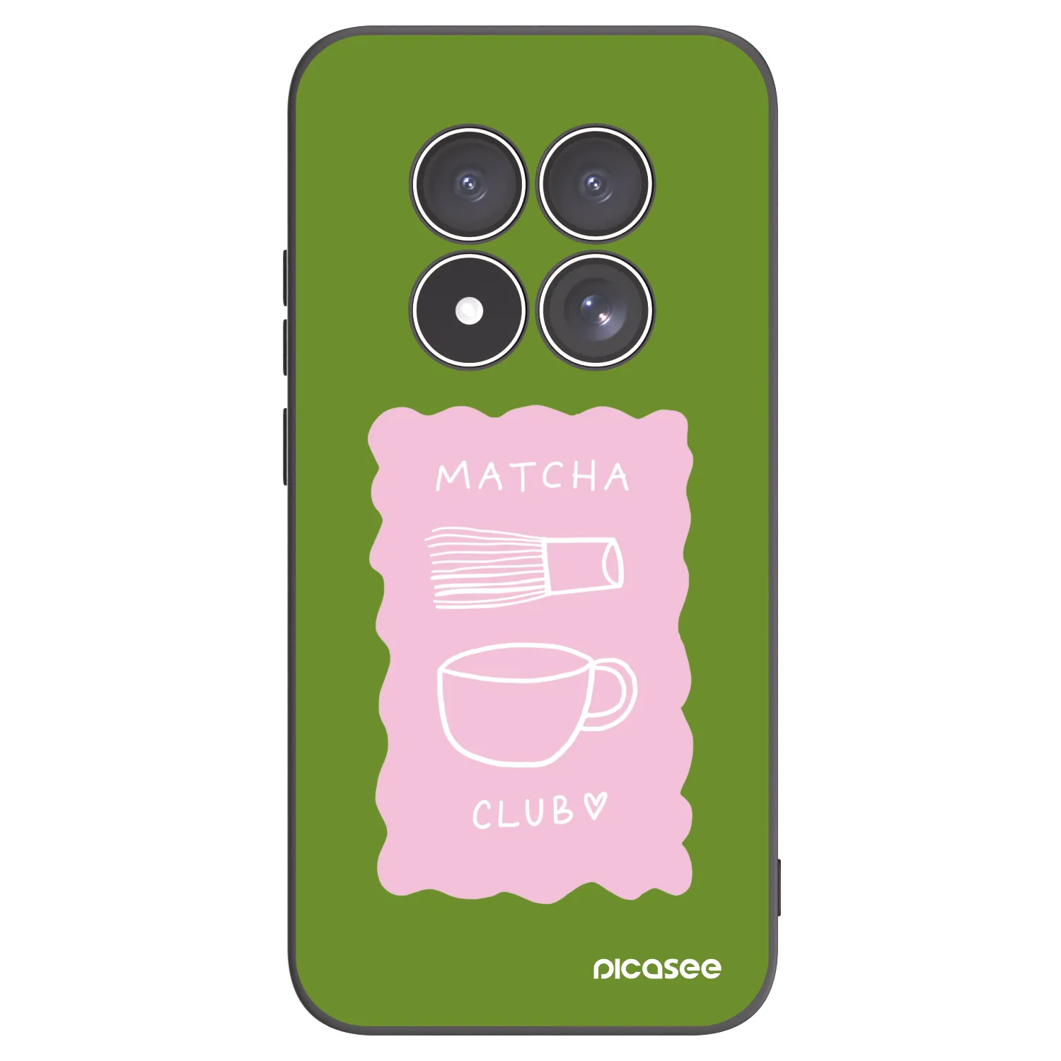 Picasee Xiaomi Redmi Note 15 Pro 5G Hülle - Schwarzes Silikon - Matcha club