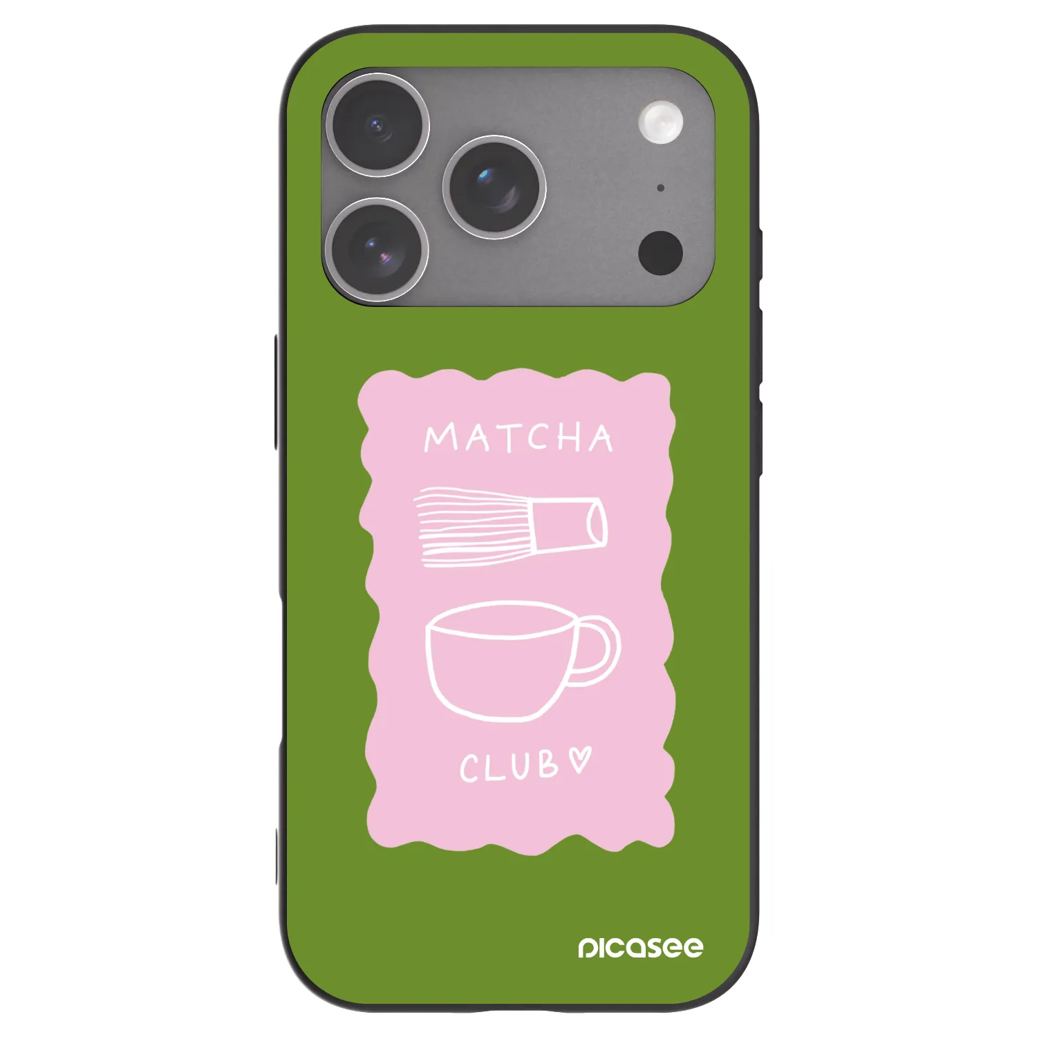 Picasee Apple iPhone 18 Pro Hülle - Schwarzes Silikon - Matcha club