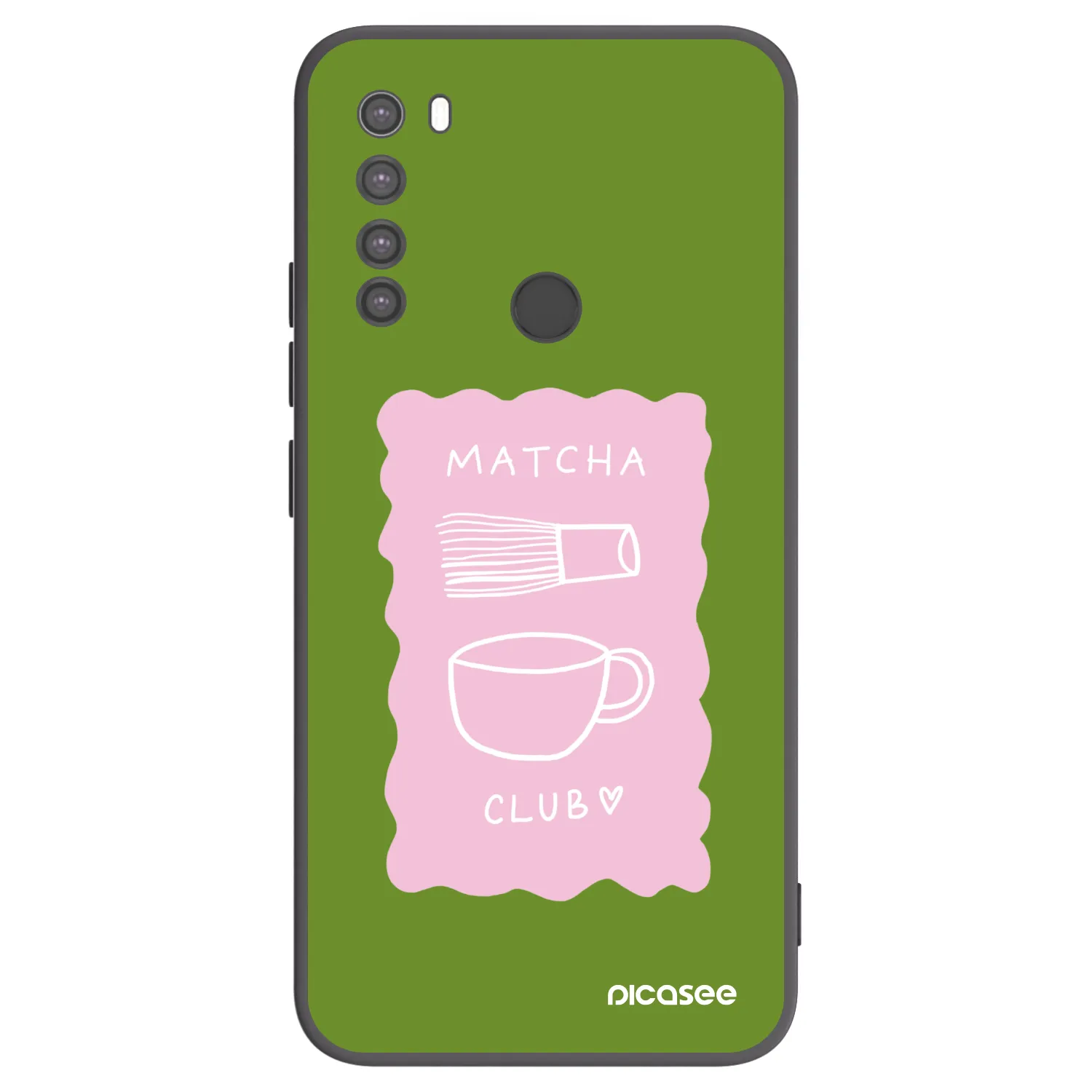 Picasee Xiaomi Redmi Note 8 Hülle - Schwarzes Silikon - Matcha club