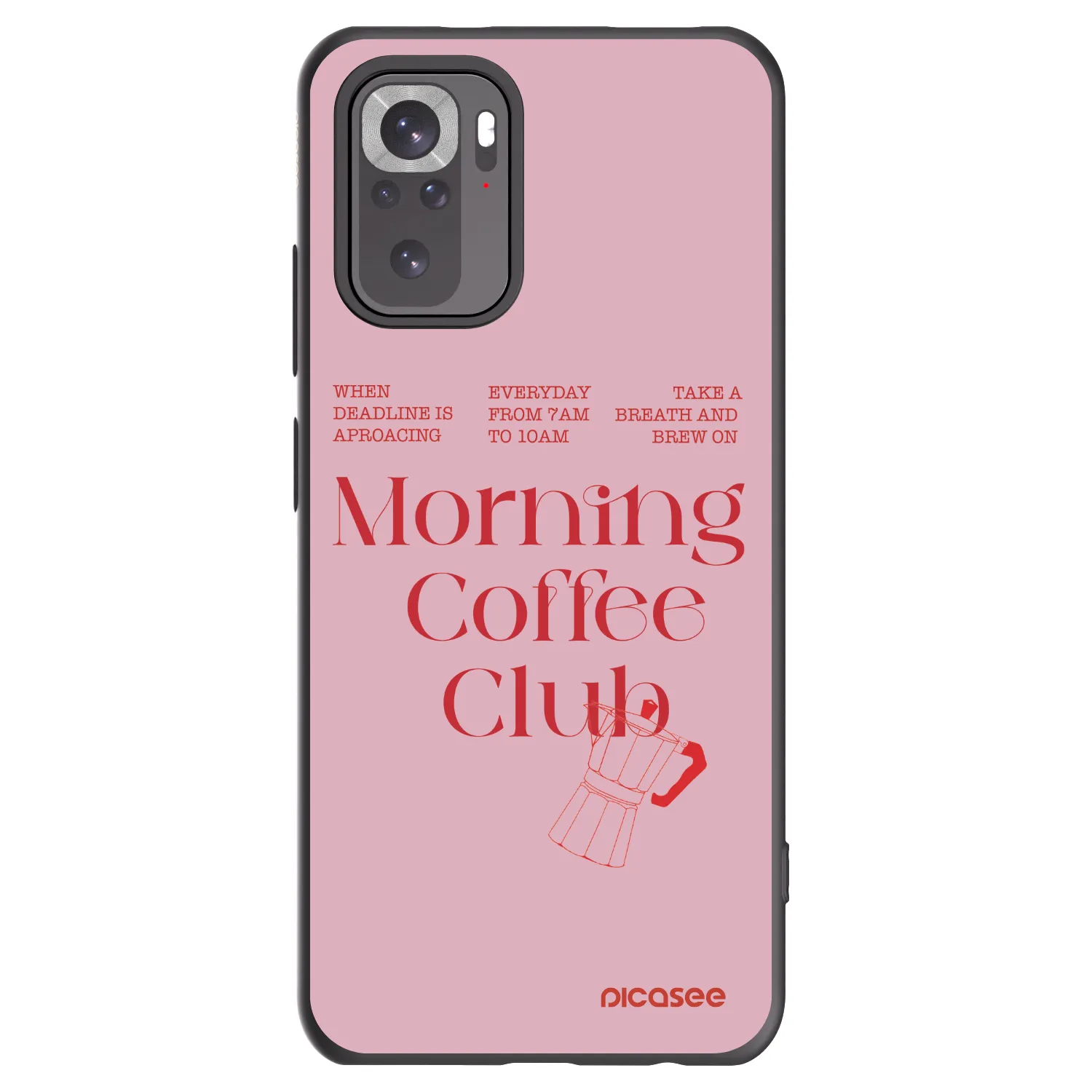 Picasee Xiaomi Redmi Note 10S Hülle - Schwarzes Silikon - Morning
