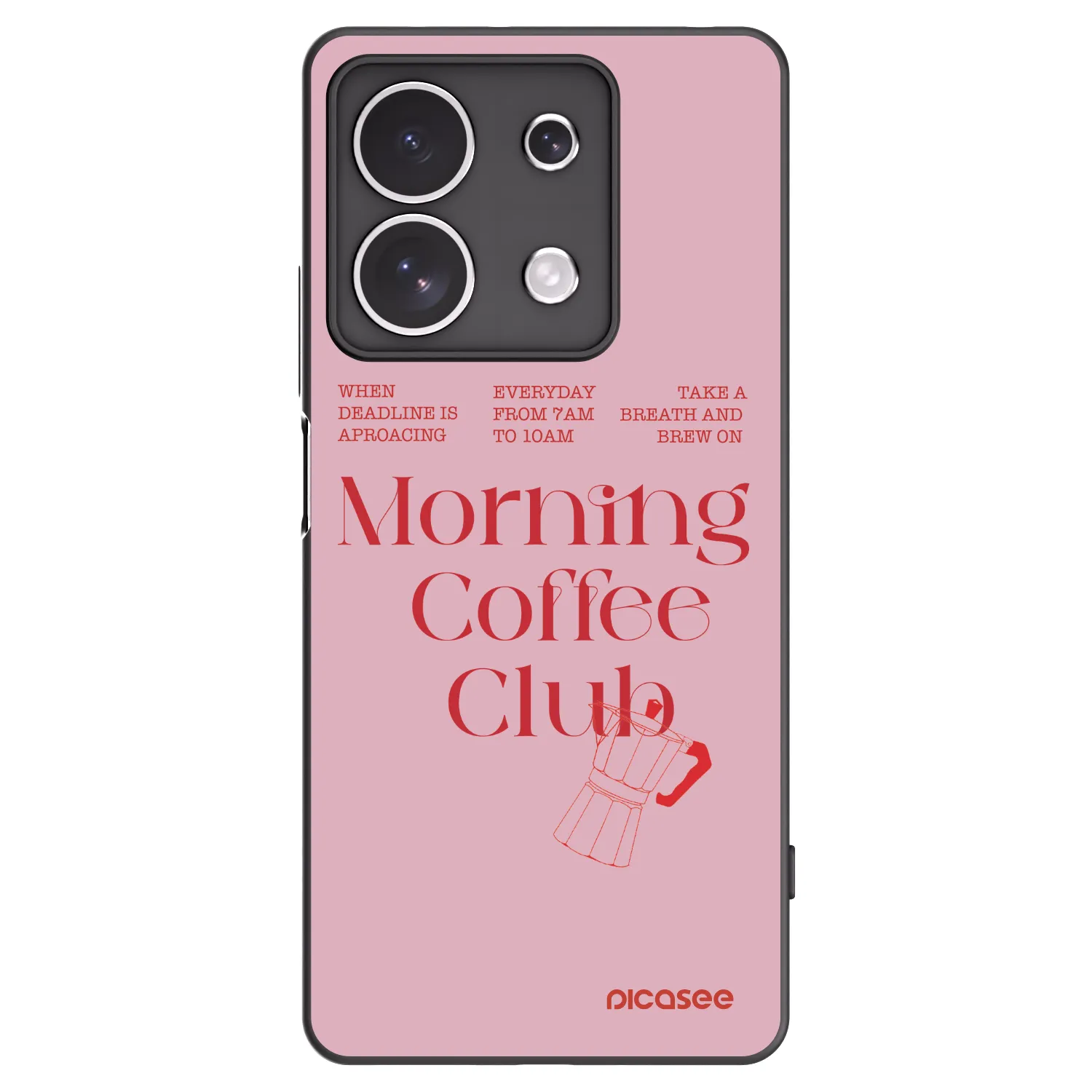Picasee Xiaomi Redmi Note 13 4G Hülle - Schwarzes Silikon - Morning