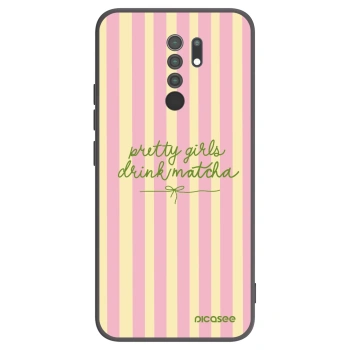 Picasee Xiaomi Redmi 9 Hülle - Schwarzes Silikon - Pretty matcha