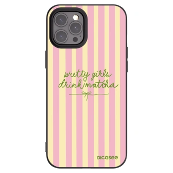 Picasee Apple iPhone 12 Pro Max Hülle - Schwarzes Silikon - Pretty matcha