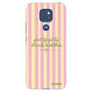 Picasee Motorola Moto G9 Play Hülle - Transparentes Silikon - Pretty matcha