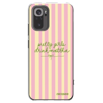 Picasee Xiaomi Redmi Note 10S Hülle - Transparentes Silikon - Pretty matcha
