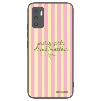 Picasee Xiaomi Redmi Note 10 5G Hülle - Schwarzes Silikon - Pretty matcha