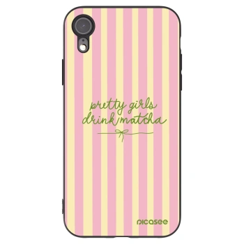 Picasee Apple iPhone XR Hülle - Schwarzes Silikon - Pretty matcha