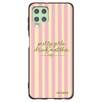 Picasee Samsung Galaxy A22 A225F 4G Hülle - Schwarzes Silikon - Pretty matcha