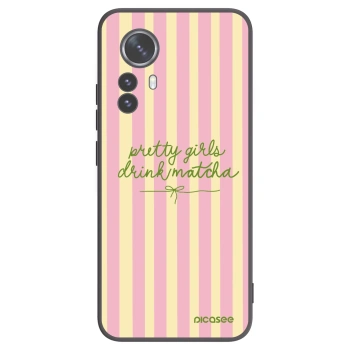 Picasee Xiaomi 12 Pro Hülle - Schwarzes Silikon - Pretty matcha
